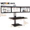 Victor Technology Standing Desk, 3-Monitor Cap, 28"x23"x20-52-1/2", BK/AL VCTDC475 - alternate 9